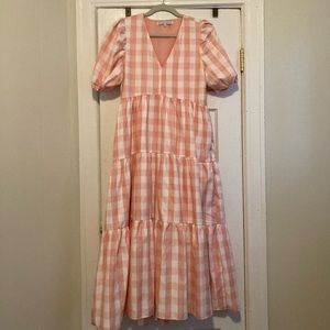 English Factory Pink Gingham Dress